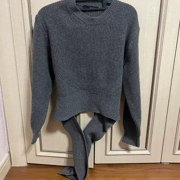 [BUNJANG] MagJae Gray Knit Long Sleeve Top / 회색 니트 긴팔 티셔츠 매그제이