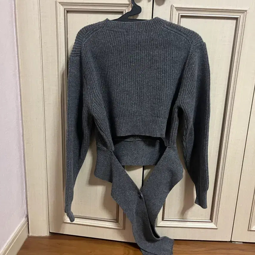 [BUNJANG] MagJae Gray Knit Long Sleeve Top / 회색 니트 긴팔 티셔츠 매그제이