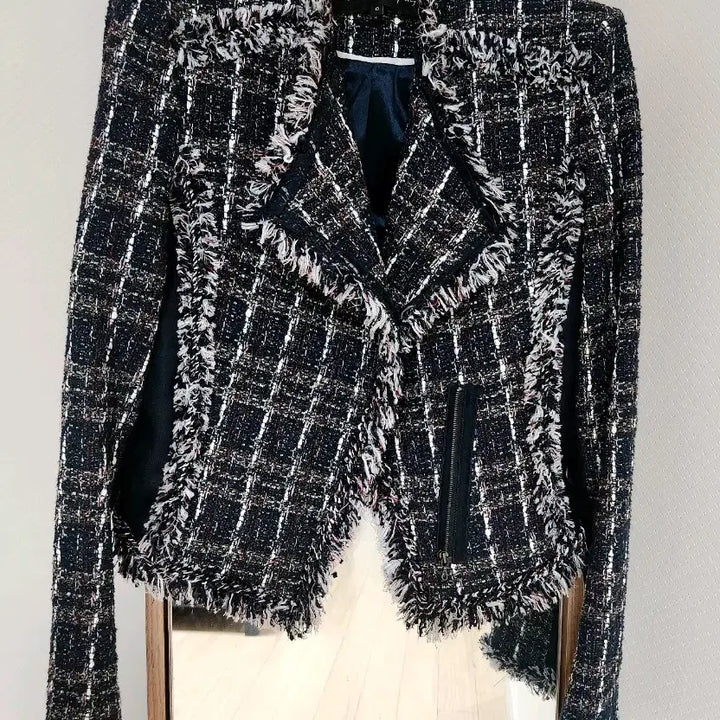 [BUNJANG] Object Tweed Jacket / 오브제 이태리제작 트위드 자켓 0사이즈 프린지 디테일 고급라인