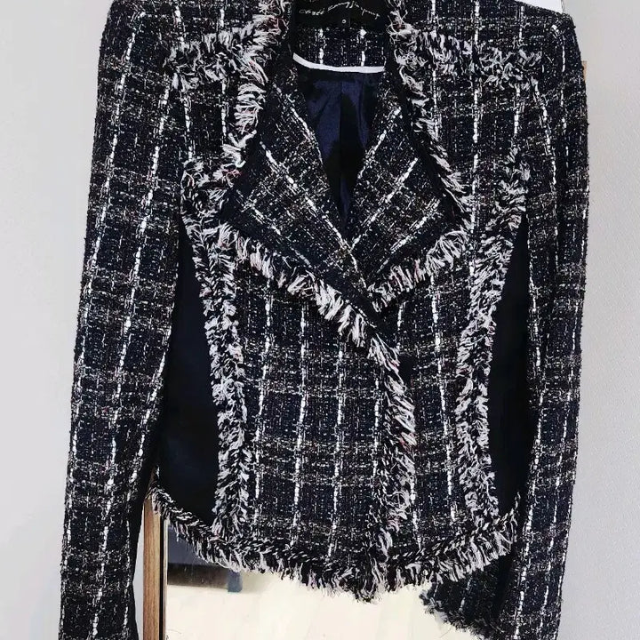 [BUNJANG] Object Tweed Jacket / 오브제 이태리제작 트위드 자켓 0사이즈 프린지 디테일 고급라인