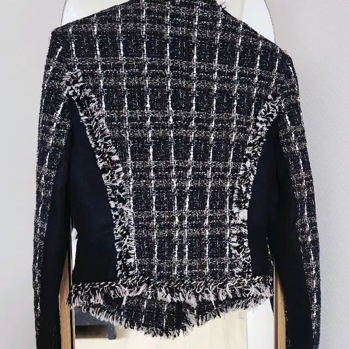 [BUNJANG] Object Tweed Jacket / 오브제 이태리제작 트위드 자켓 0사이즈 프린지 디테일 고급라인