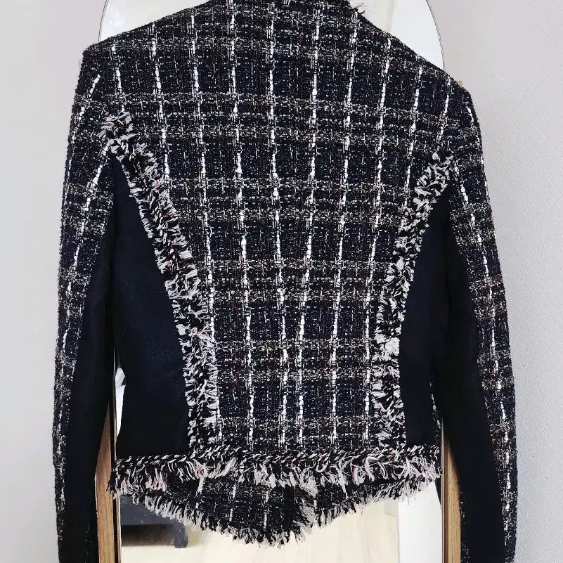 [BUNJANG] Object Tweed Jacket / 오브제 이태리제작 트위드 자켓 0사이즈 프린지 디테일 고급라인