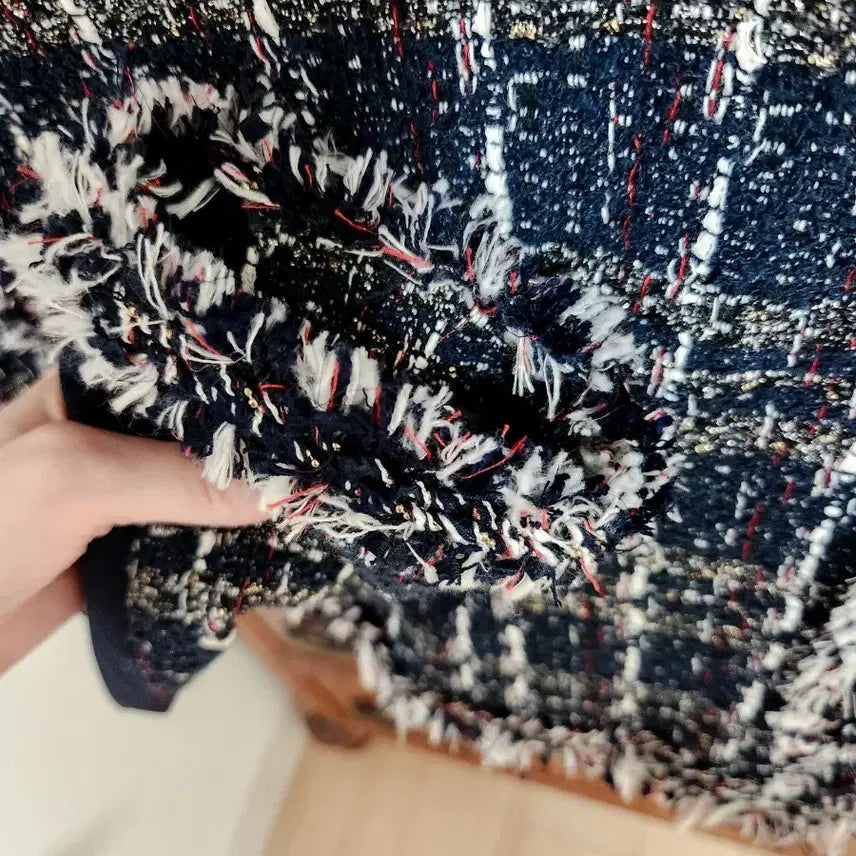 [BUNJANG] Object Tweed Jacket / 오브제 이태리제작 트위드 자켓 0사이즈 프린지 디테일 고급라인