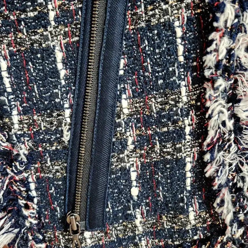 [BUNJANG] Object Tweed Jacket / 오브제 이태리제작 트위드 자켓 0사이즈 프린지 디테일 고급라인