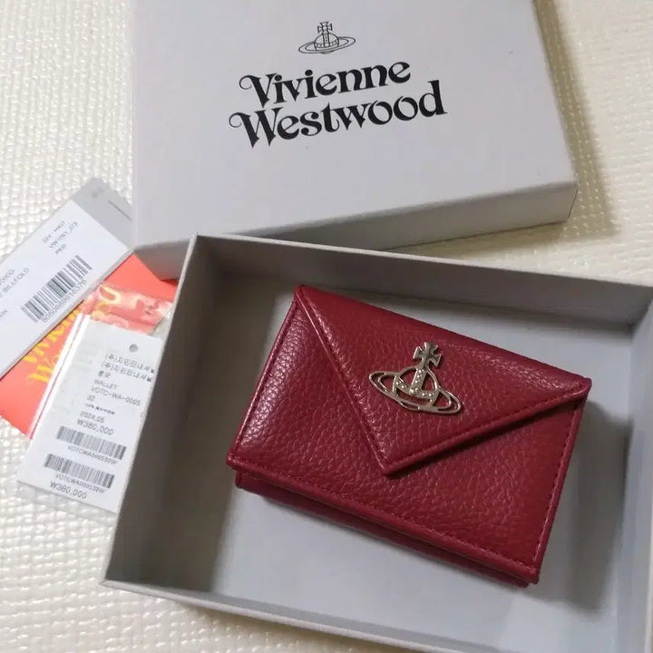 [BUNJANG] Vivienne Westwood Red Bifold Wallet / (정품) 비비안웨스트우드 레드 지갑 반지갑 비비안지갑 빨간색