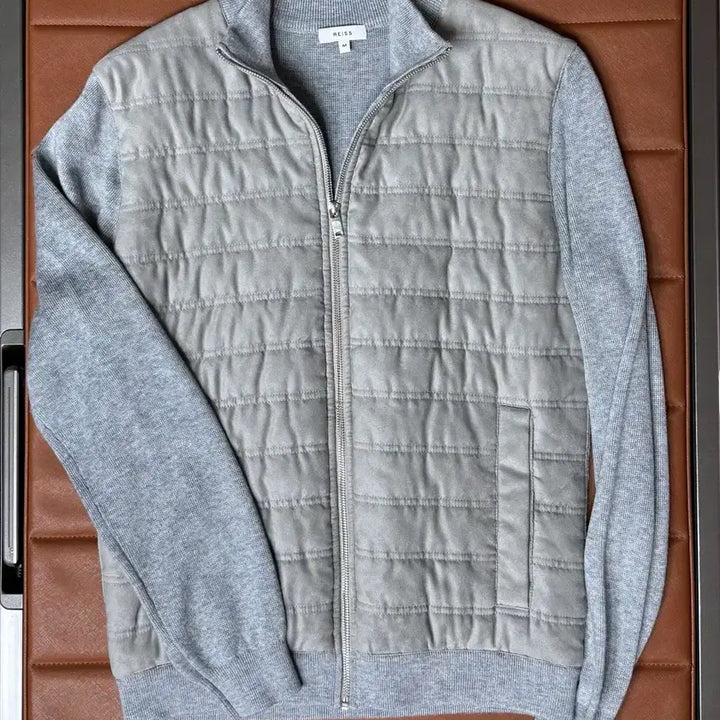 [BUNJANG] REISS Men's Suede Zip-Up Jacket (Size 100) / 리스(REISS) 남성 집업 스웨이드 점퍼 100