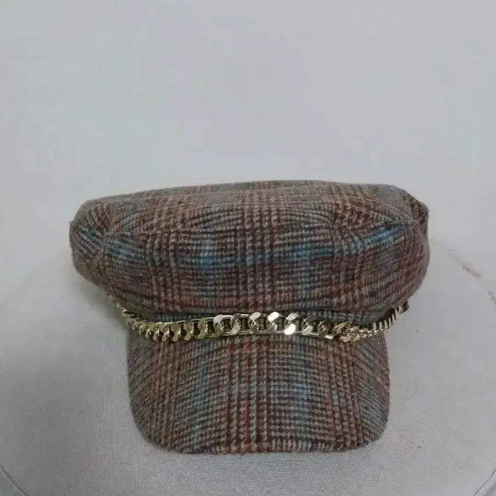 [BUNJANG] Zara Check Wool Hat / 여성 자라 체크 울 모자 헌팅캡