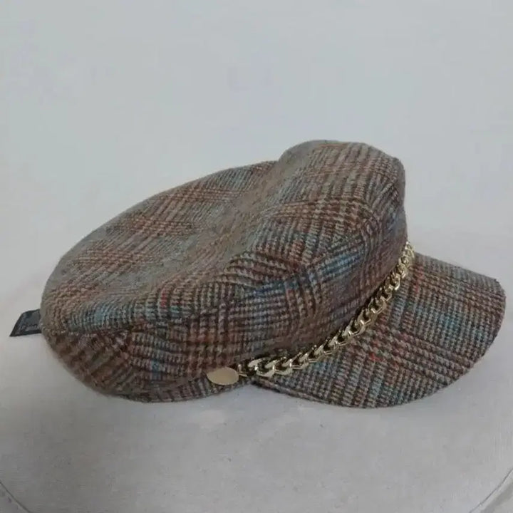 [BUNJANG] Zara Check Wool Hat / 여성 자라 체크 울 모자 헌팅캡