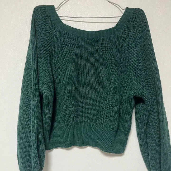 [BUNJANG] Green Hacci Knit Sweater / 그린 하찌 니트