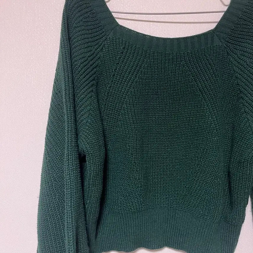 [BUNJANG] Green Hacci Knit Sweater / 그린 하찌 니트