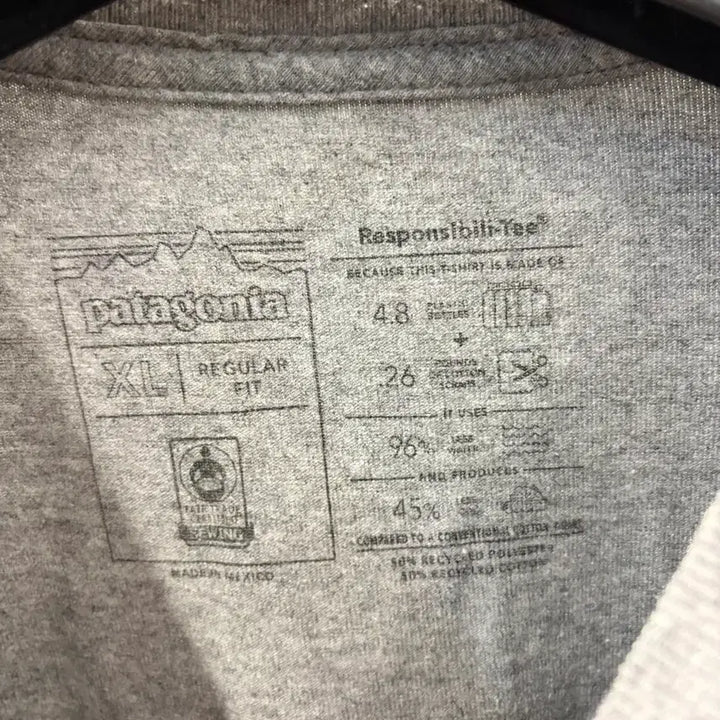[BUNJANG] Patagonia Responsibili-Tee XL Gray T-Shirt / 파타고니아 반팔 티셔츠 XL 회색