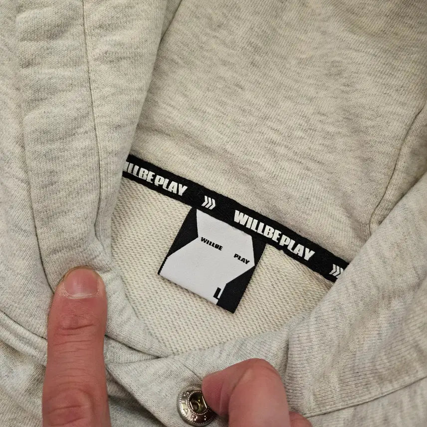 [BUNJANG] 윌비플레이 24fw 스냅 후드 오트밀 / 윌비플레이 24fw 스냅 후드 오트밀