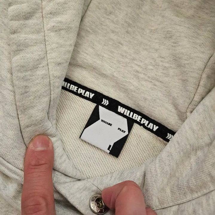 [BUNJANG] 윌비플레이 24fw 스냅 후드 오트밀 / 윌비플레이 24fw 스냅 후드 오트밀