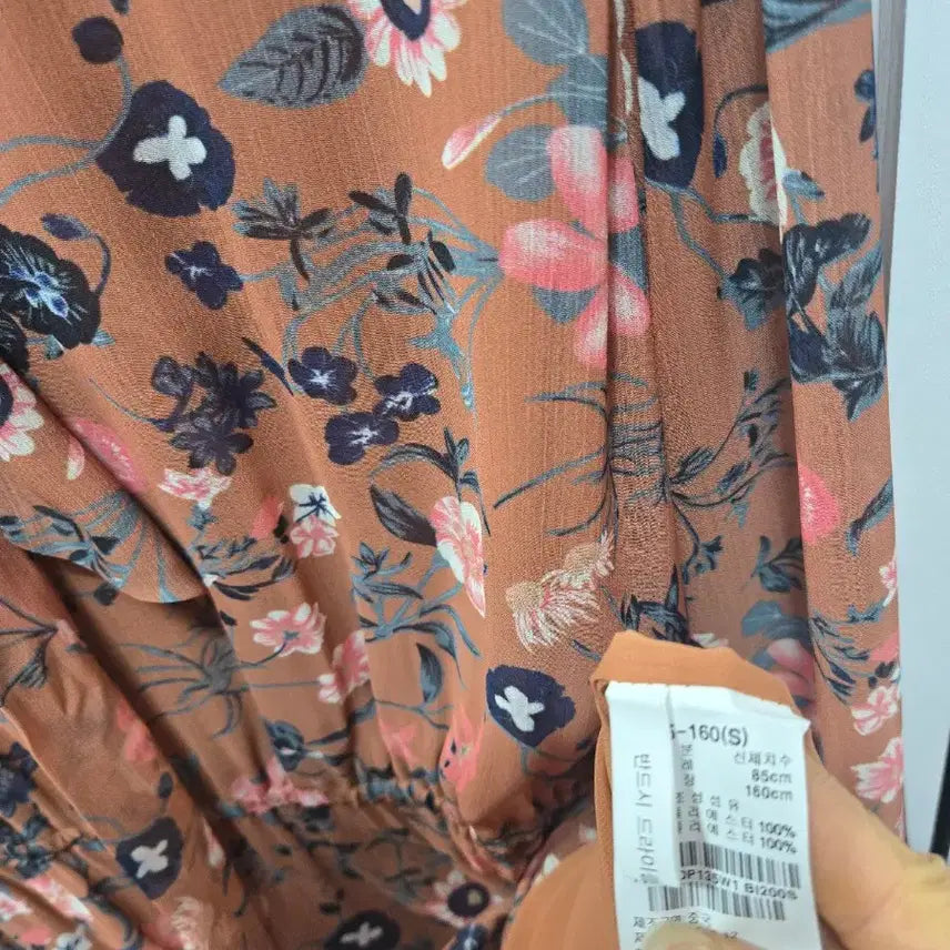 [BUNJANG] Thursday Island Floral Chiffon Long Dress S / (000976)Thursday Island 플라워 쉬폰 롱 원피스S