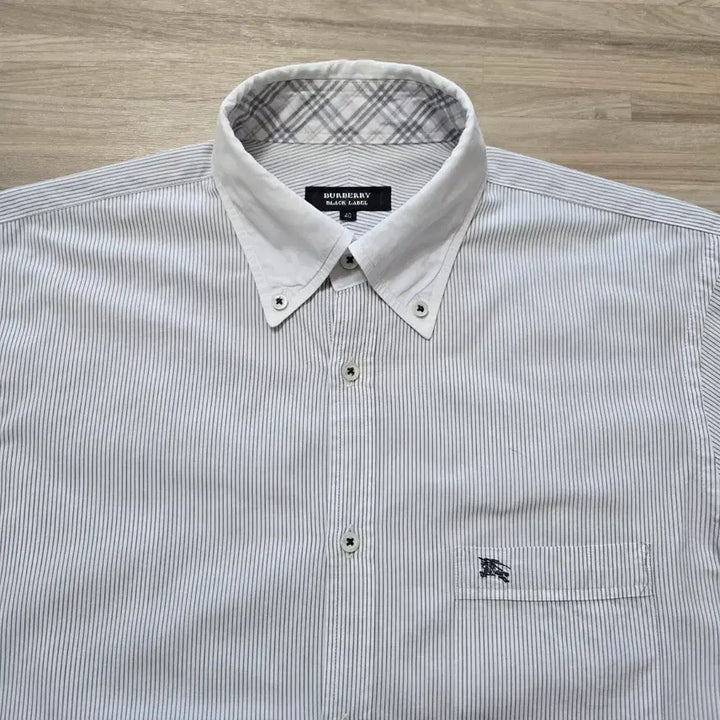 [BUNJANG] Burberry Black Label Striped Long Sleeve Shirt / 90~95) 버버리 블랙라벨 스트라이프 긴팔 셔츠