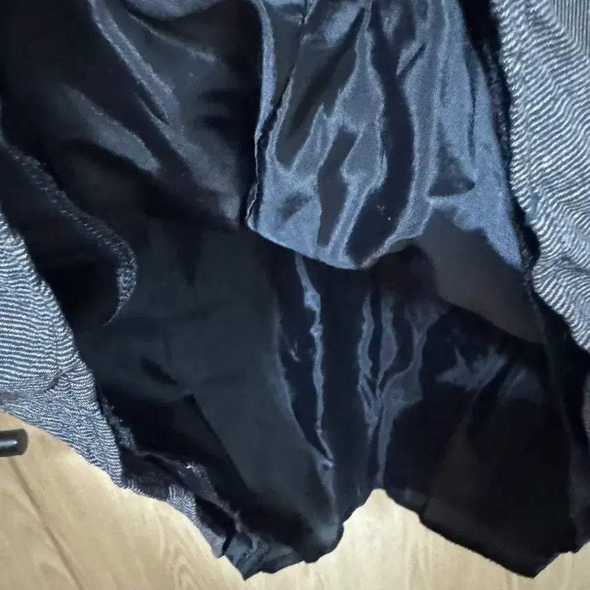 [BUNJANG] Romistory Navy Check Frill Dress / 새상품>로미스토리 [네이비] 잔체크 프릴 원피스