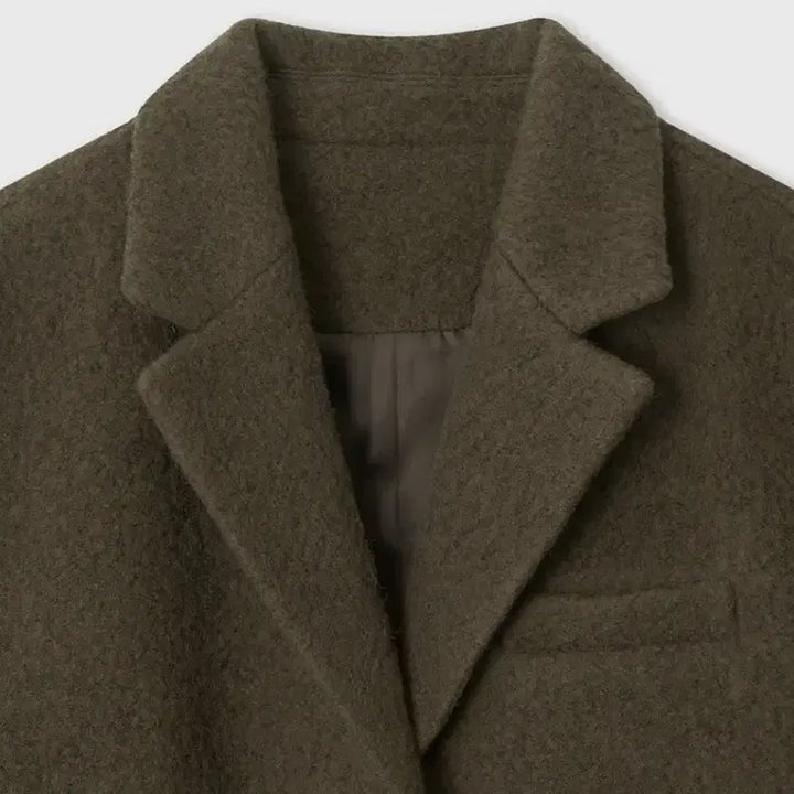 [BUNJANG] ORE Boucle Overfit Single Coat Jacket Khaki / [새상품급/1회착용] ORE 오어 부틀 오버핏 싱글 코트 자켓 카키