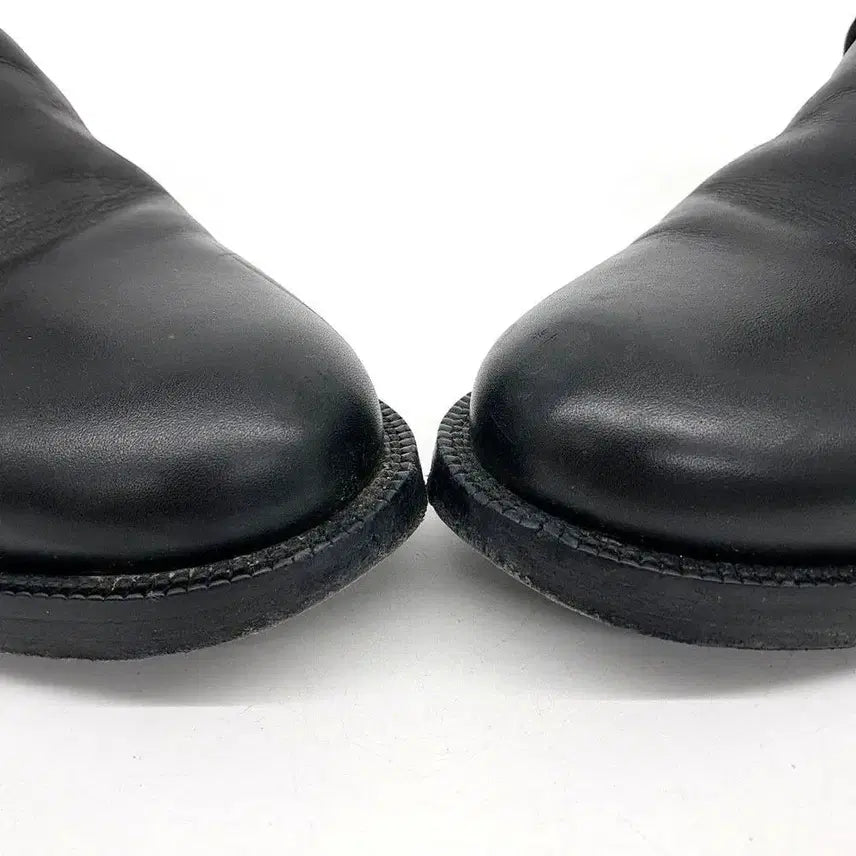[BUNJANG] Burberry Black Leather Ankle Boots Check Pattern / 정품 버버리 블랙 레더 앵클 부츠 체크패턴