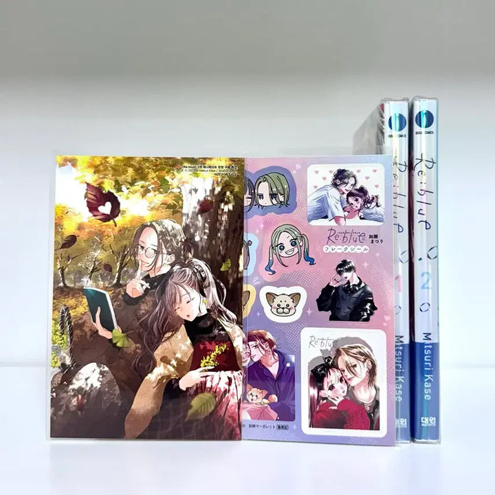 [BUNJANG] Re:blue Volumes 1-2 Manga Bundle Set / Re:blue 리블루 1-2권 순정 만화책 애니메이트, 스티커 특전 포함