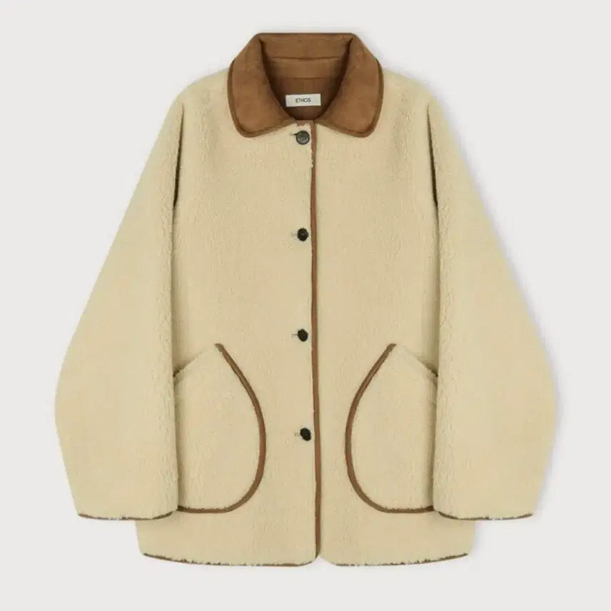 [BUNJANG] ETHOS Bear Sharing Jacket (Ivory) / ETHOS 에토스 베어 쉐어링 자켓 (새상품)