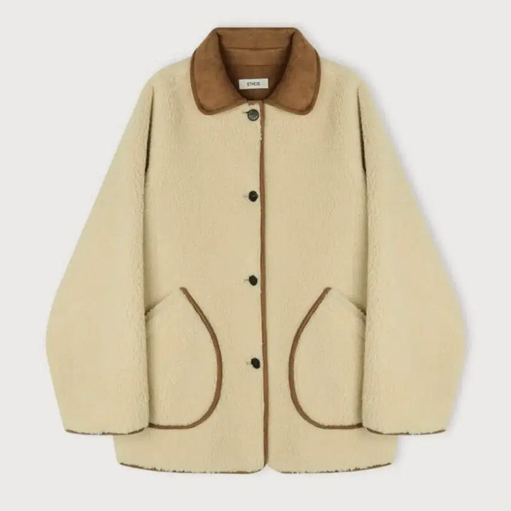[BUNJANG] ETHOS Bear Sharing Jacket (Ivory) / ETHOS 에토스 베어 쉐어링 자켓 (새상품)