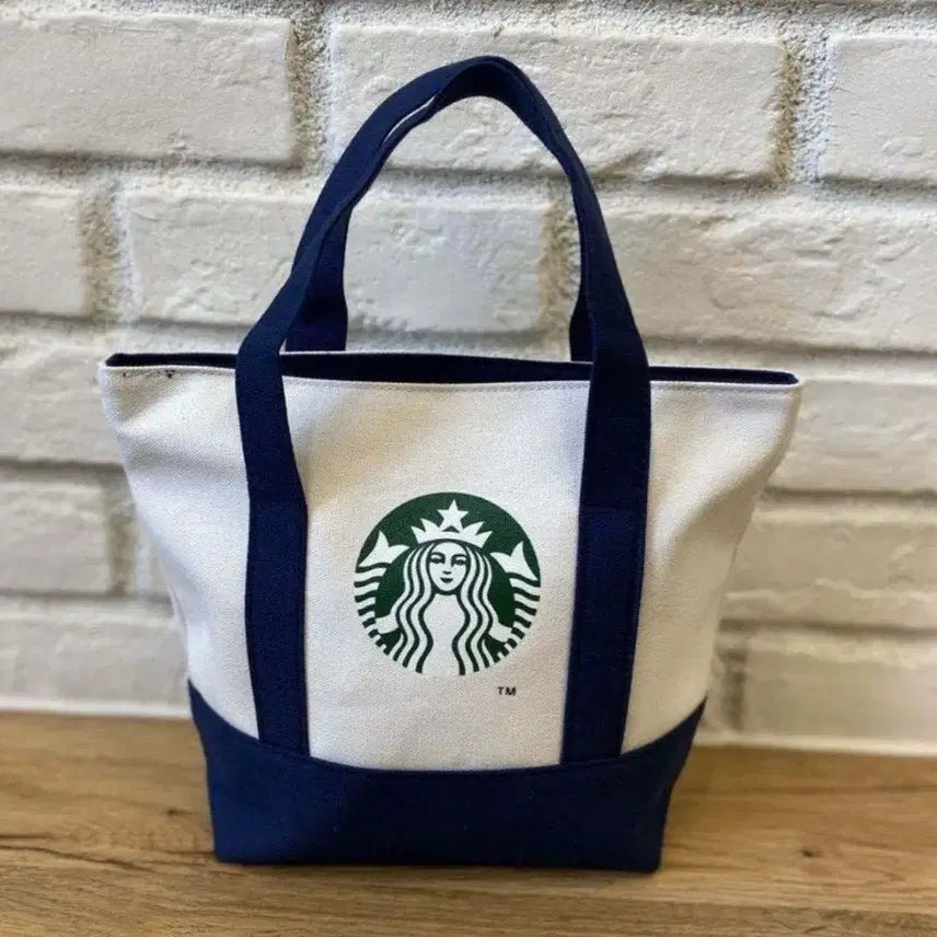 [BUNJANG] Starbucks Mini Canvas Shoulder Bag - Black / 스타벅스 미니 에코백 캔버스 숄더백 데일리백 가방 <블랙>