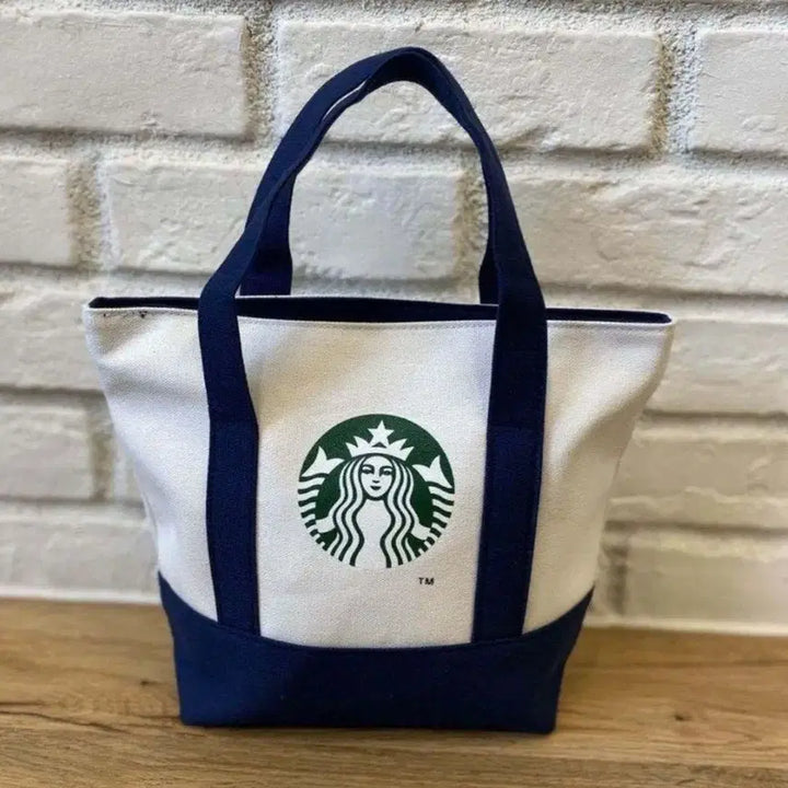 [BUNJANG] Starbucks Mini Canvas Shoulder Bag - Black / 스타벅스 미니 에코백 캔버스 숄더백 데일리백 가방 <블랙>