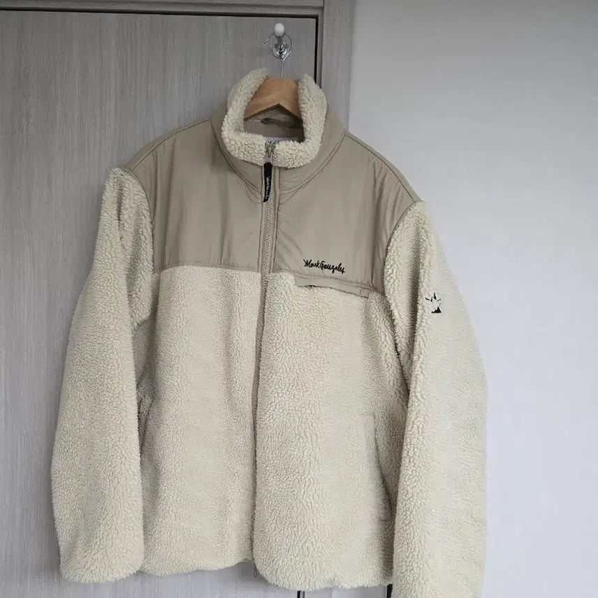 [BUNJANG] Mark Gonzales Fleece Jacket Ivory XL / 마크 곤잘레스 뽀글이 플리스 아이보리 XL