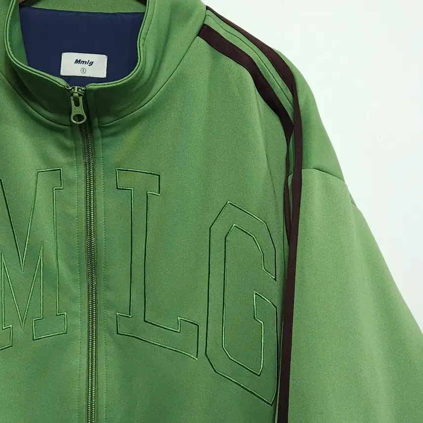 [BUNJANG] MMLG Oversized Track Zip-Up Jacket Green S / 여성 오버핏 엠엠엘지 트랙집업 자켓 그린 S
