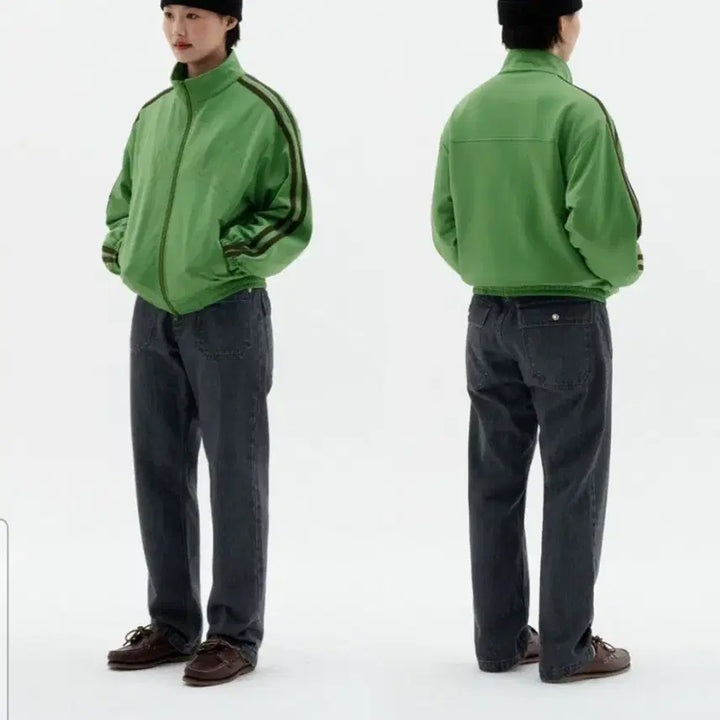 [BUNJANG] MMLG Oversized Track Zip-Up Jacket Green S / 여성 오버핏 엠엠엘지 트랙집업 자켓 그린 S
