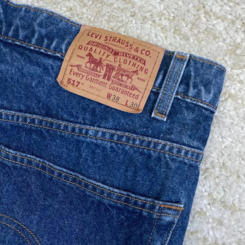 [BUNJANG] Levi's 517 Bootcut Jeans / [38x30] 90s 리바이스 517 부츠컷 중청 워싱 진 데님