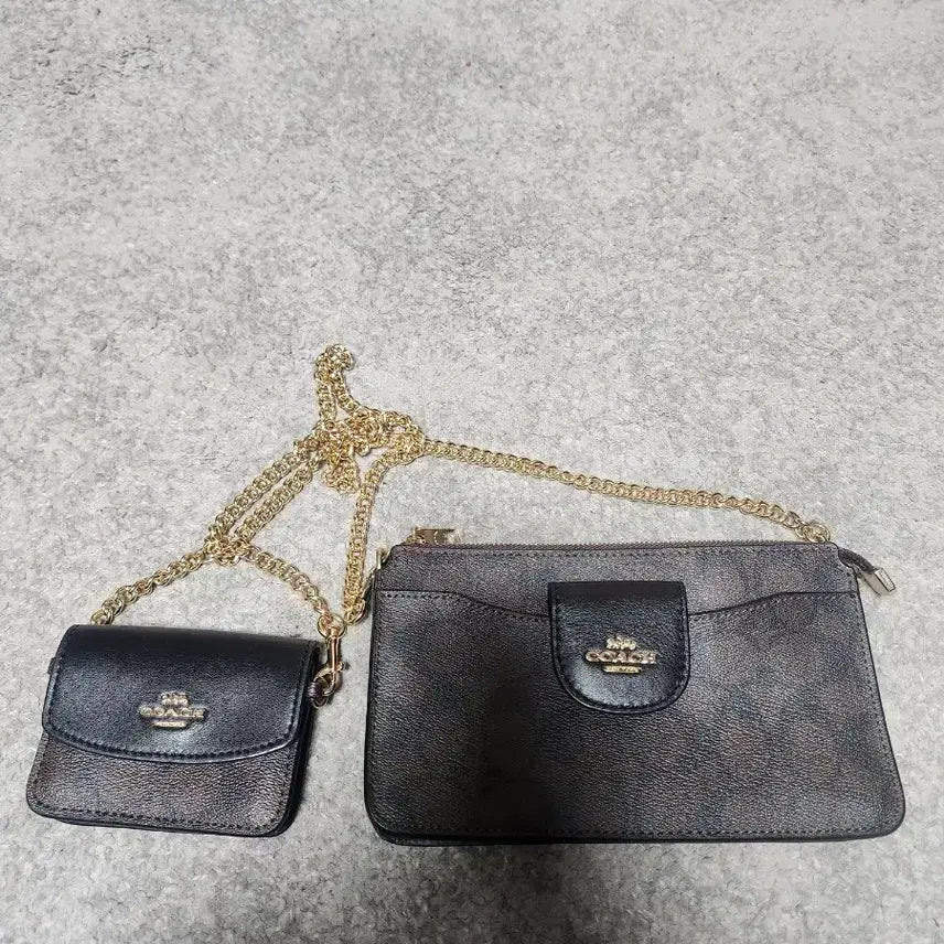 [BUNJANG] Coach Signature Poppy Chain Crossbody Bag / 실착 2회 코치 시그니처 파피 체인 크로스바디 CFC3328AB