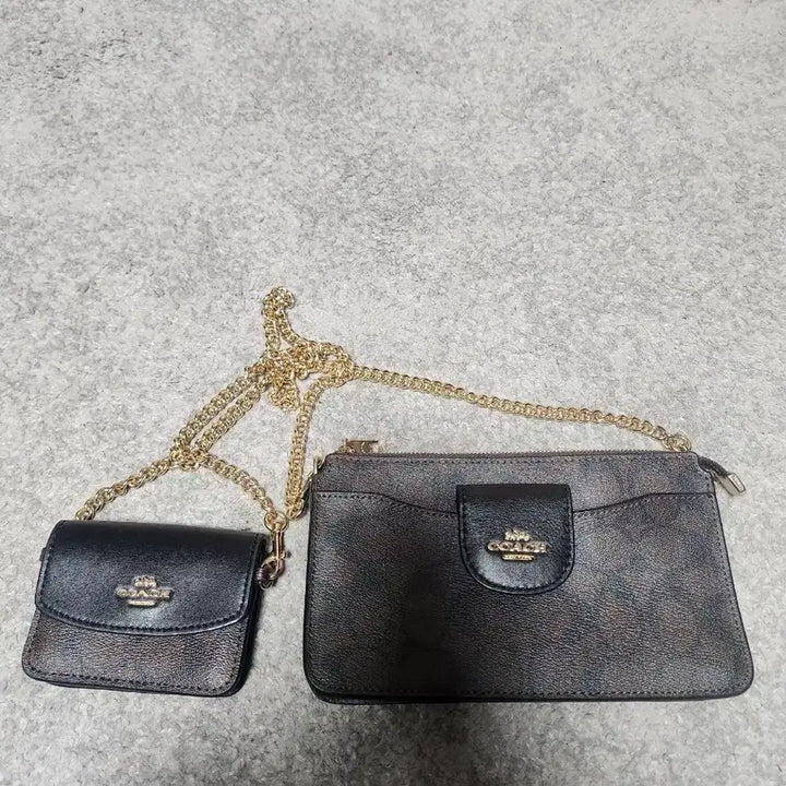 [BUNJANG] Coach Signature Poppy Chain Crossbody Bag / 실착 2회 코치 시그니처 파피 체인 크로스바디 CFC3328AB