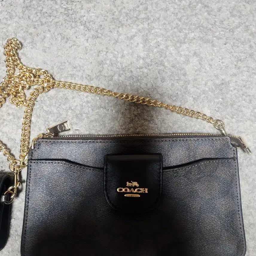 [BUNJANG] Coach Signature Poppy Chain Crossbody Bag / 실착 2회 코치 시그니처 파피 체인 크로스바디 CFC3328AB