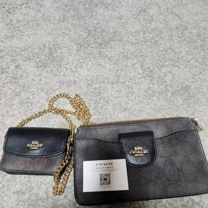 [BUNJANG] Coach Signature Poppy Chain Crossbody Bag / 실착 2회 코치 시그니처 파피 체인 크로스바디 CFC3328AB