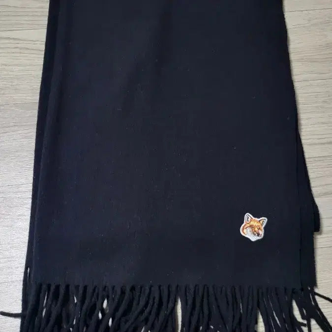 [BUNJANG] Maison Kitsuné Wool Scarf Black / 메종키츠네 머플러 블랙