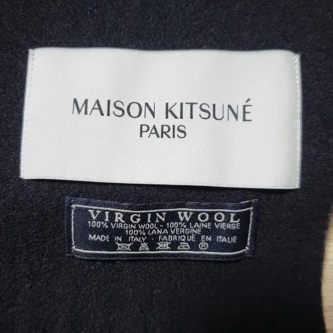 [BUNJANG] Maison Kitsuné Wool Scarf Black / 메종키츠네 머플러 블랙