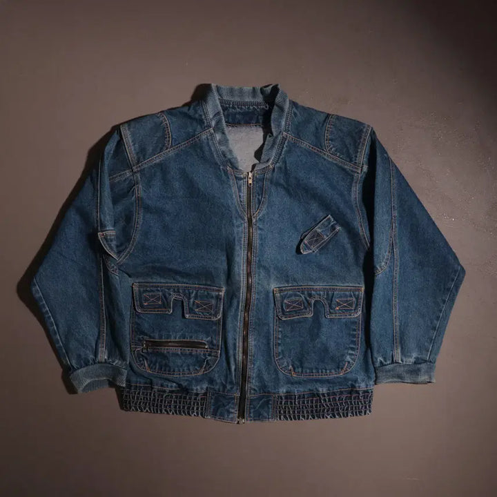 [BUNJANG] Vintage Flight MA-1 Denim Jacket / 빈티지 플라이트 MA-1 데님자켓 C142
