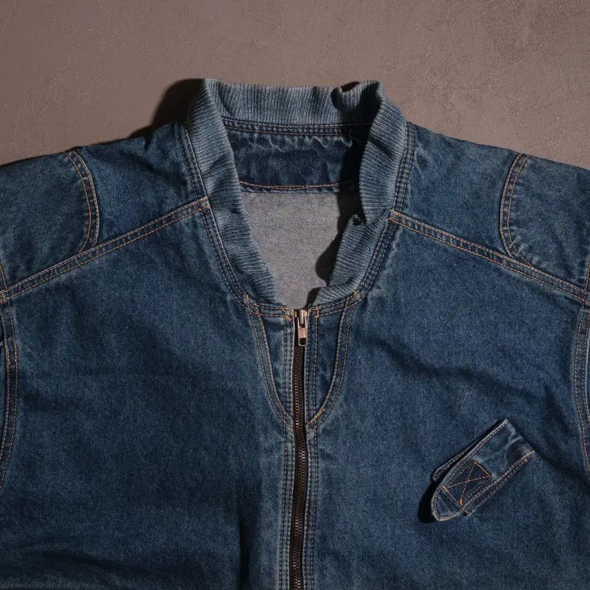 [BUNJANG] Vintage Flight MA-1 Denim Jacket / 빈티지 플라이트 MA-1 데님자켓 C142
