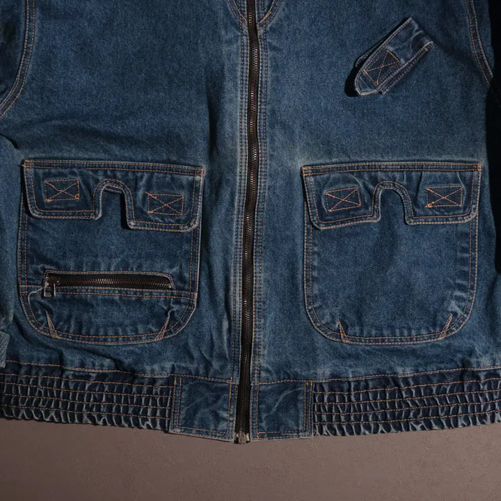 [BUNJANG] Vintage Flight MA-1 Denim Jacket / 빈티지 플라이트 MA-1 데님자켓 C142