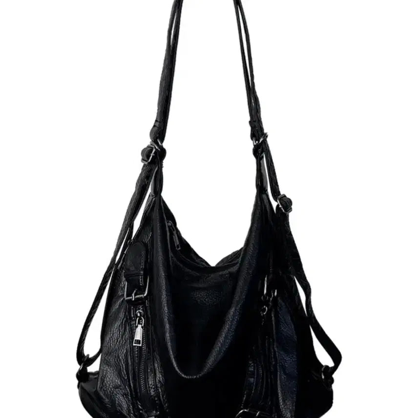 [BUNJANG] Urban Unique Vintage Black Leather Shoulder Bag / [원가 50,300] 어반유니크 빈티지 블랙 숄더백 에이블리