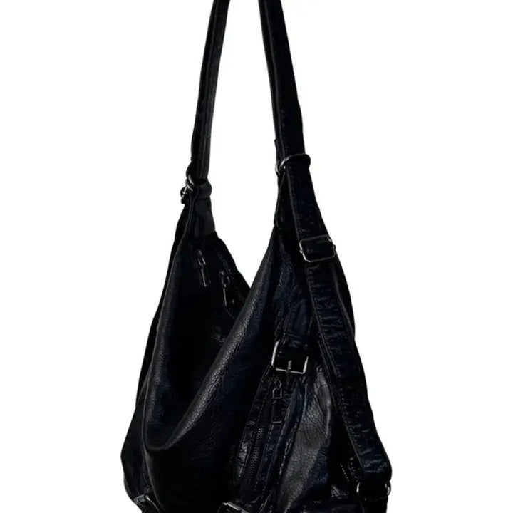 [BUNJANG] Urban Unique Vintage Black Leather Shoulder Bag / [원가 50,300] 어반유니크 빈티지 블랙 숄더백 에이블리