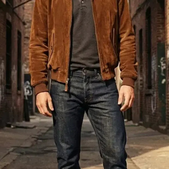 [BUNJANG] Polo Suede Barracuda Harrington Jacket / 폴로 스웨이드 바라쿠다 헤링턴 자켓