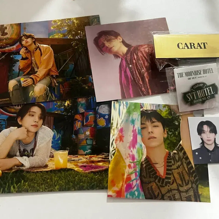 [BUNJANG] Seventeen Jeonghan Carat Ver. Bundle Set Photocard &amp; Name Tag / 일괄 급처 세븐틴 윤정한 포카 캐럿반 일괄 판매 명찰 증사