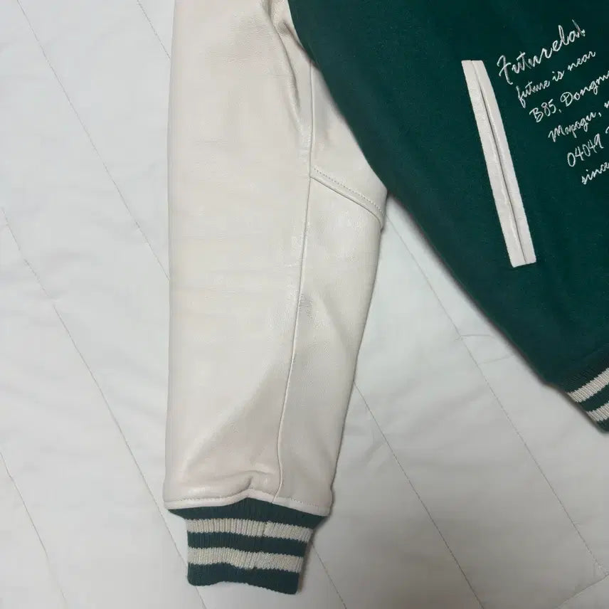 [BUNJANG] Future Lab Varsity Jacket Green (Size 50) / 퓨처랩 바시티자켓 그린 50사이즈