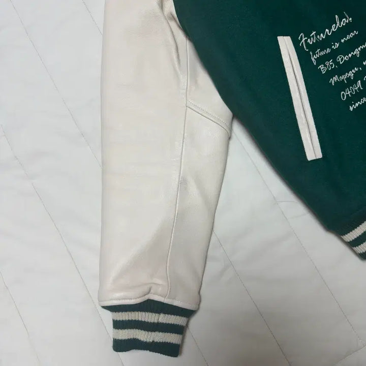 [BUNJANG] Future Lab Varsity Jacket Green (Size 50) / 퓨처랩 바시티자켓 그린 50사이즈