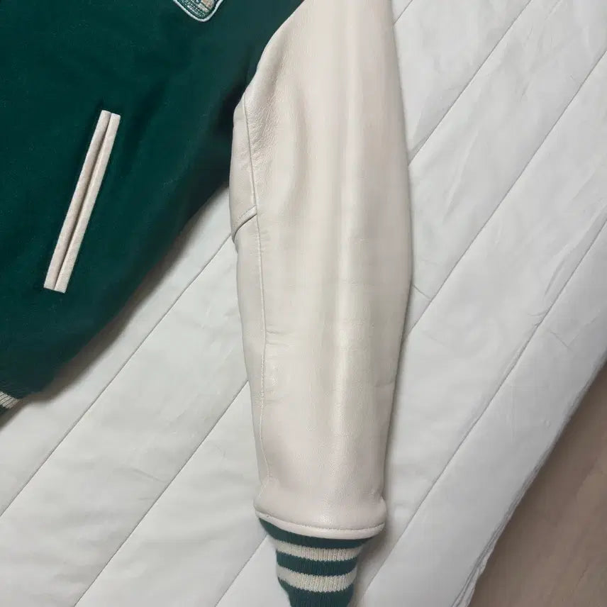 [BUNJANG] Future Lab Varsity Jacket Green (Size 50) / 퓨처랩 바시티자켓 그린 50사이즈