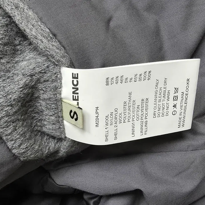 [BUNJANG] In Silence Twisted Wool Blouson - Grey (Size S) / 인사일런스 울 트위스티드 블루종 GREY S