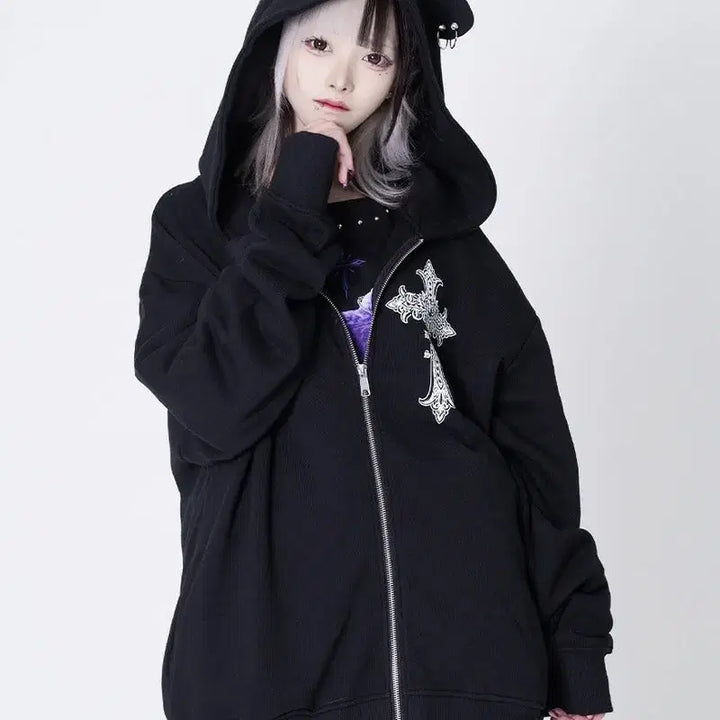 [BUNJANG] TRAVAS TOKYO Bear Ear Hoodie Zip-Up Parka / TRAVAS TOKYO 트라바스 도쿄 곰 귀 후드집업 파카
