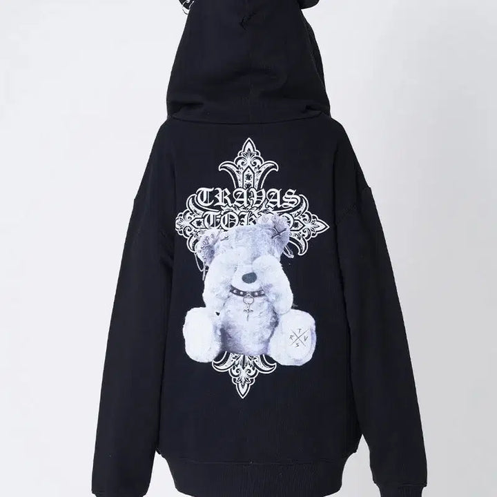 [BUNJANG] TRAVAS TOKYO Bear Ear Hoodie Zip-Up Parka / TRAVAS TOKYO 트라바스 도쿄 곰 귀 후드집업 파카
